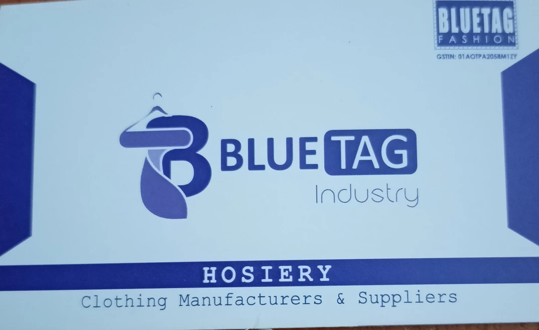 Visiting card store images of Blue tag industry