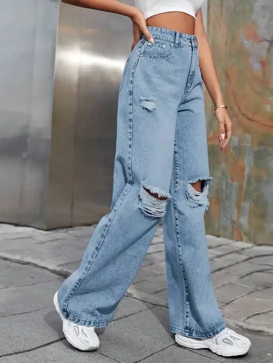 Woman's jeans, wide leg jeans uploaded by Maa Karni Fashion on 1/9/2024