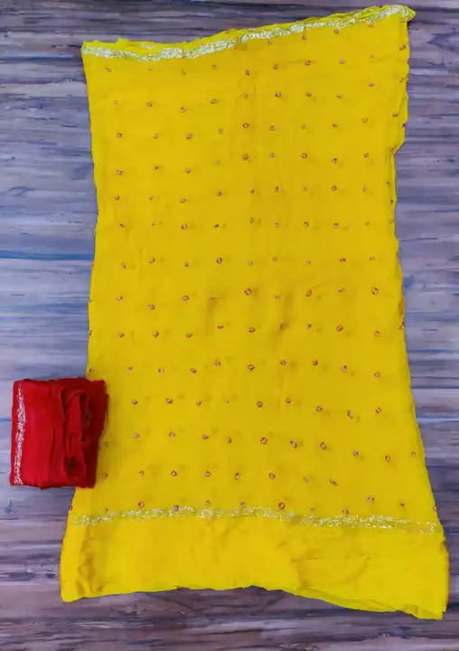 Georgette bandhej saree uploaded by business on 1/9/2024