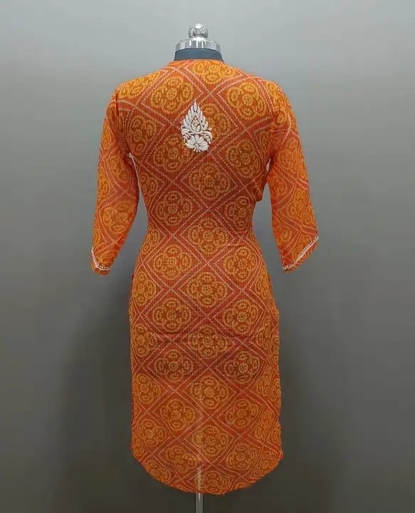Kurti
Fabric kota
Length 46
Size 38 to 44
Ghass patti work. Contact  no . 8318704348.. uploaded by Msk chikan udyog on 1/9/2024