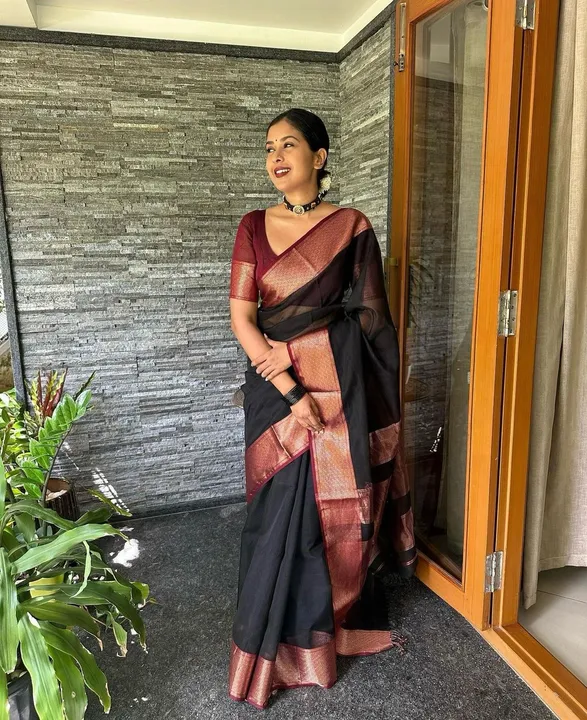 Rich pallu with allover heavy brordar design saree  uploaded by DHANANJAY CREATIONS on 1/9/2024