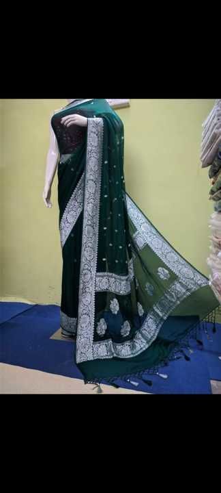 Banarasi pure chiffon silk saree uploaded by business on 3/24/2021