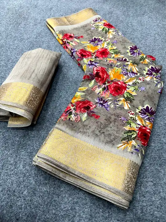 Dn.0011005001
 
*NEW   CETLONG FLOWER.   DESIGN*

*Saree - soft Tusshar silk slub*
 
*(Golden zari w uploaded by Divya Fashion on 1/9/2024