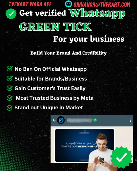 Whatsapp green tick available  uploaded by SKN Tvfkart™ Private Limited on 1/9/2024