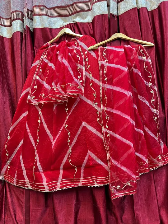 Sale sale sale 
❤️❤️❤️Pure organza lahenga full stiched ❤️❤️❤️❤️
With blouse
Same as duptta
Full zal uploaded by Gotapatti manufacturer on 1/9/2024