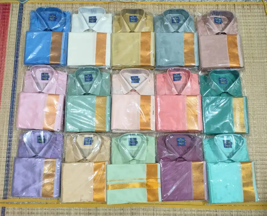 Post image Men's Traditional Dhoties sets 

Silk mixed shirt + matching double dhotie

Sizes 36,38,40,42 44,