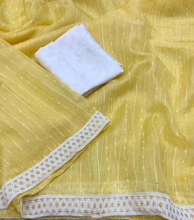 Dn.0050560001
NEW IN*
AMT- ORANZA WHITE.
SOFT ORGANZA FUR WOVEN SAREE WITH WITH COTTON PATCHED LACE. uploaded by Divya Fashion on 1/10/2024