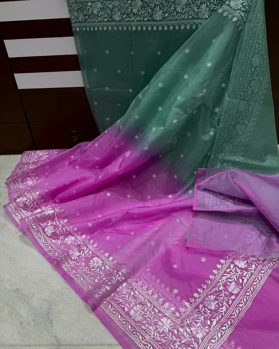 Cora Embroidery Saree uploaded by Meenawala Fabrics on 1/10/2024