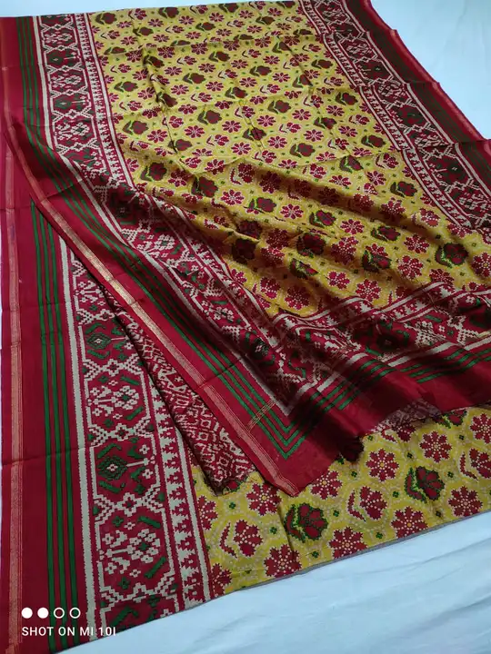 Handloom chanderi Patola Hand Block printed cotton silk saree with blouse  uploaded by Thocoss on 1/10/2024