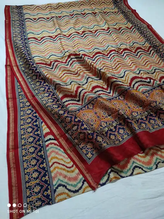 Handloom chanderi Patola Hand Block printed cotton silk saree with blouse  uploaded by Thocoss on 1/10/2024
