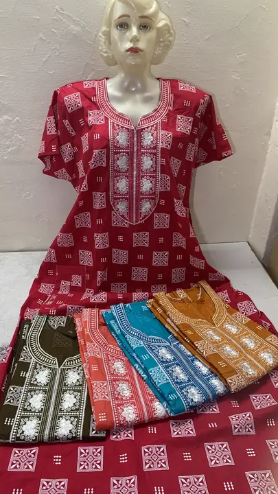 Long embroidery nighty  uploaded by Deepak garments on 1/10/2024