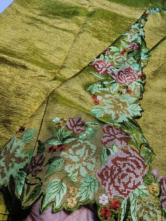 Banarsi Tissue Embroidery Saree uploaded by Meenawala Fabrics on 1/11/2024