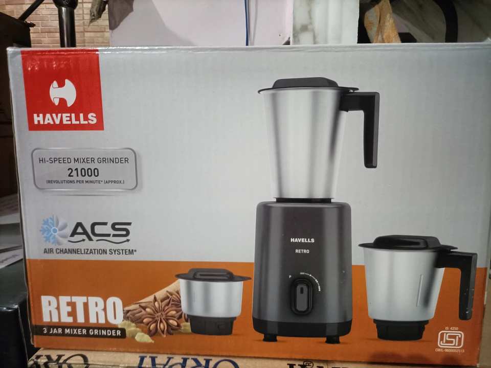 Havells retro 3 jar mixer grinder uploaded by Brand store on 1/11/2024