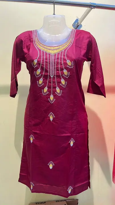 Cotton Embroidery Kurti 42" length  uploaded by DAS TRADER'S  on 1/11/2024