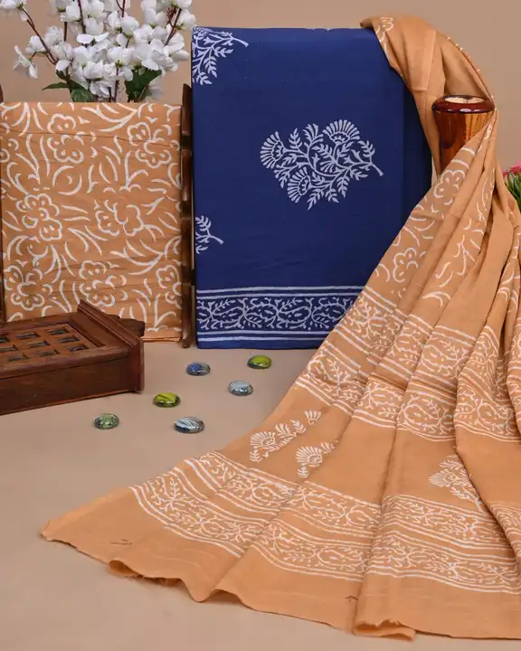 Cotton dupatta suit  uploaded by Indiana Creations  on 1/11/2024