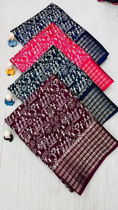 Rudra silk fancy mill print sarees with rudraksh border uploaded by business on 1/12/2024