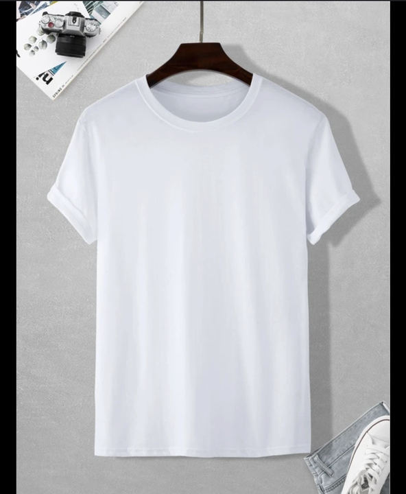 White plain tshirt of polyester fabric  uploaded by business on 1/12/2024