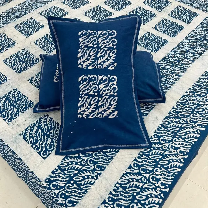 *Wax Batik Hand Block Printed Double Bedsheets With 2 Pillow Covers*

*King Size 90*108 In Inch - 7. uploaded by NOOR BATIK PRINT  on 1/12/2024