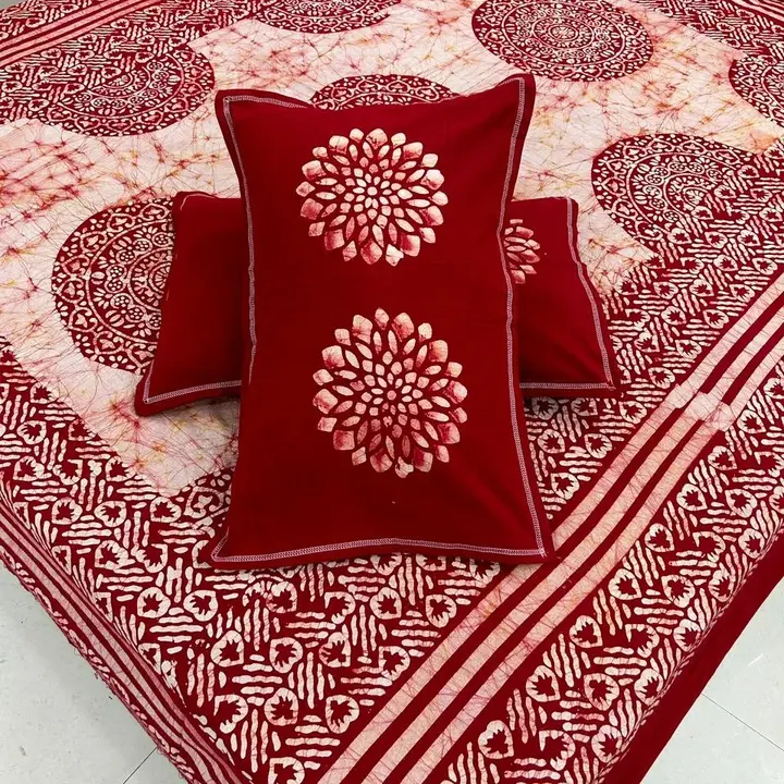 *Wax Batik Hand Block Printed Double Bedsheets With 2 Pillow Covers*

*King Size 90*108 In Inch - 7. uploaded by business on 1/12/2024