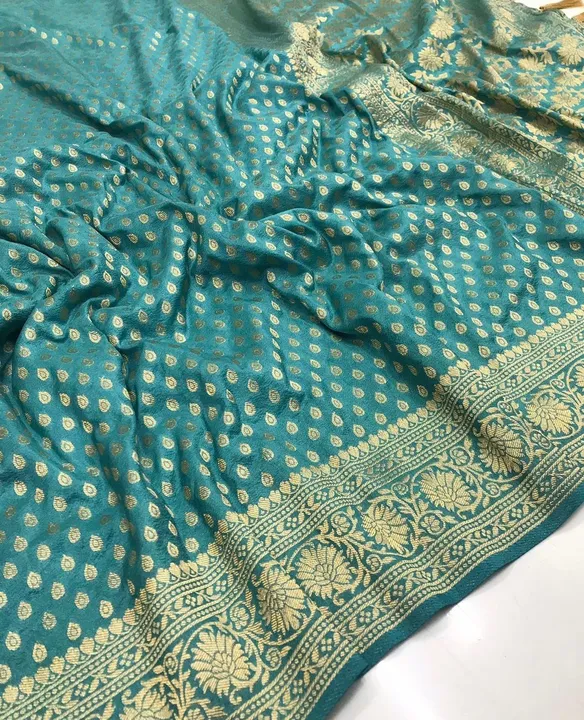 Pure khadi Georgette silk saree uploaded by business on 1/13/2024