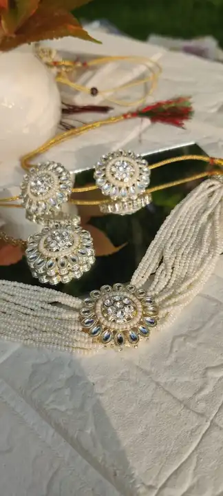 Kundan choker necklace set  uploaded by Sb designs on 1/13/2024