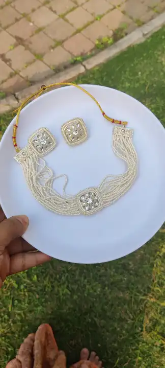 Kundan choker necklace set  uploaded by Sb designs on 1/13/2024