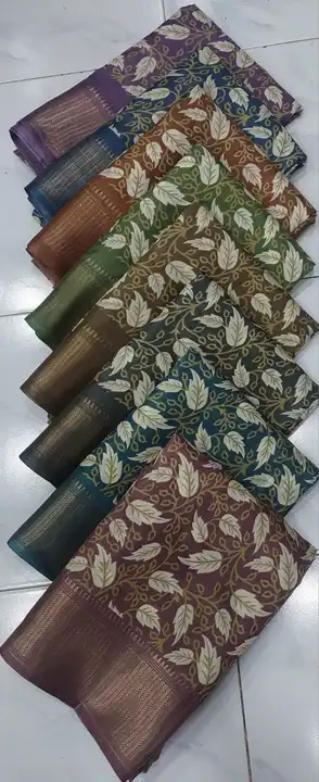 Dola silk dobi boder printed saree uploaded by business on 1/13/2024