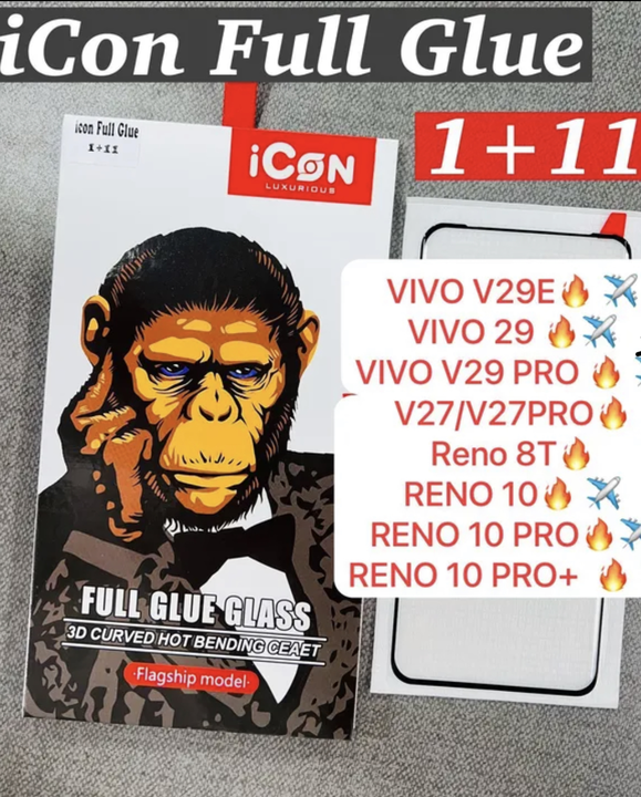 *I CON FULL GLUE  0.15MM/ 0.2MM GLASS  BEST QUALITY*  🦍🦍🦍🦍🦍🦍🦍🦍 *ALL MODEL HOLL OUT* 🔥🔥🔥🔥 uploaded by Gajanand mobile Accessories hub on 1/13/2024