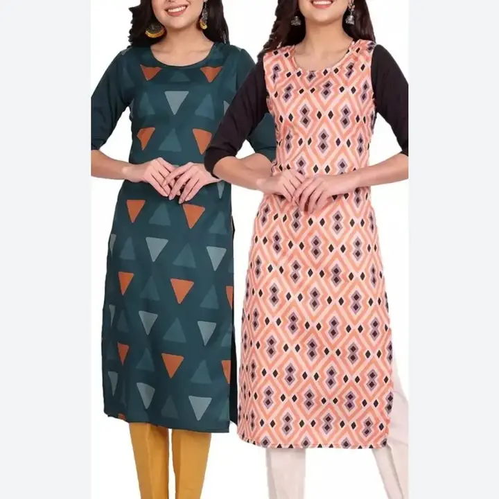Printed Casual American Crepe Kurti  uploaded by Kalka Clothes on 1/13/2024