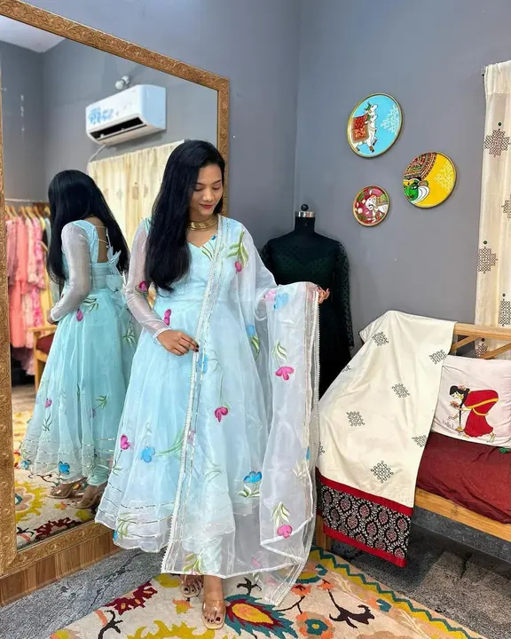 Organza Dress with Dupatta... uploaded by business on 1/13/2024
