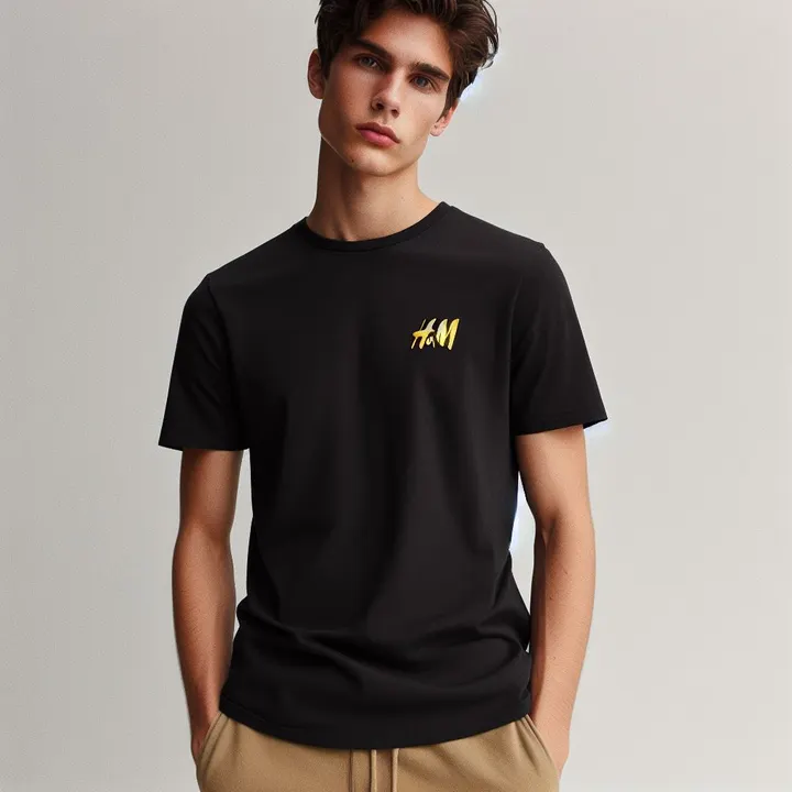 H&M Black t shirt  uploaded by Panda clothing hub on 1/14/2024