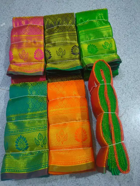 Kanjeevaram brocket peacock fold uploaded by business on 1/14/2024
