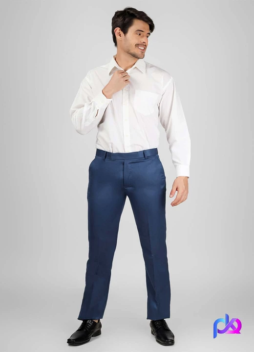Royal Blue Cotton Formal Pant For Men's  uploaded by Gupta Textile on 1/14/2024