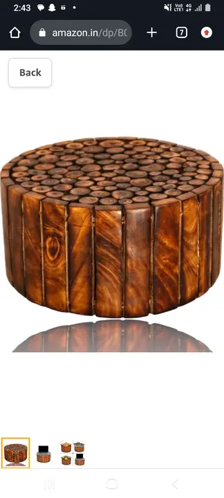 Wooden round stool uploaded by business on 1/15/2024