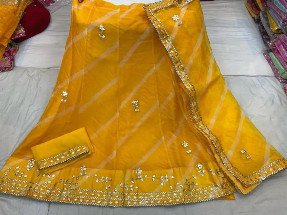 9983344462 🙏🙏Today new Collection 🙏🙏

present see new design 
 Pure  organza  fabric  
With cont uploaded by Gotapatti manufacturer on 1/15/2024