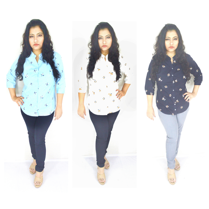 Women Printed Cotton Shirts  Set of 3 uploaded by business on 1/16/2024