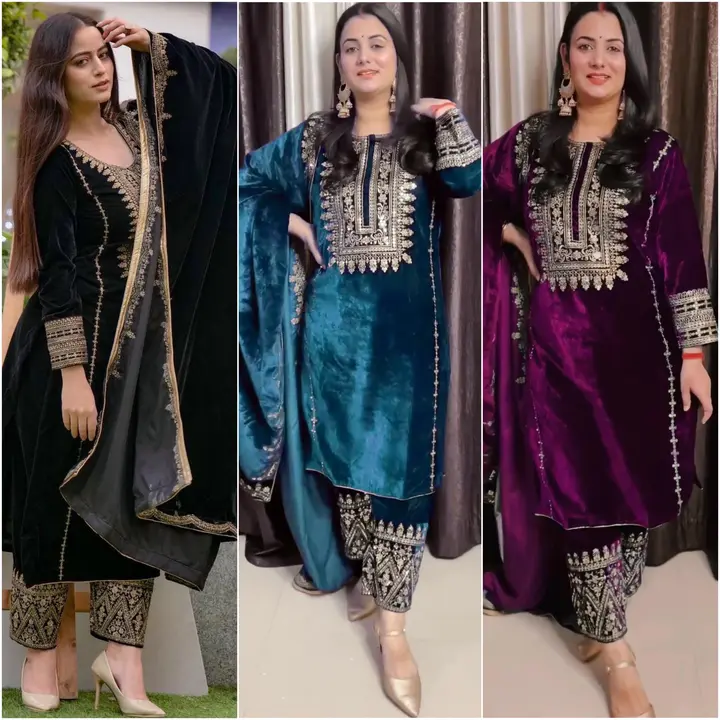 Top+bottom+dupatta uploaded by Maa Creation. on 1/16/2024