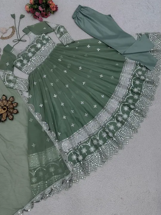 Gown Dupatta set uploaded by SWAGHOSH on 1/16/2024