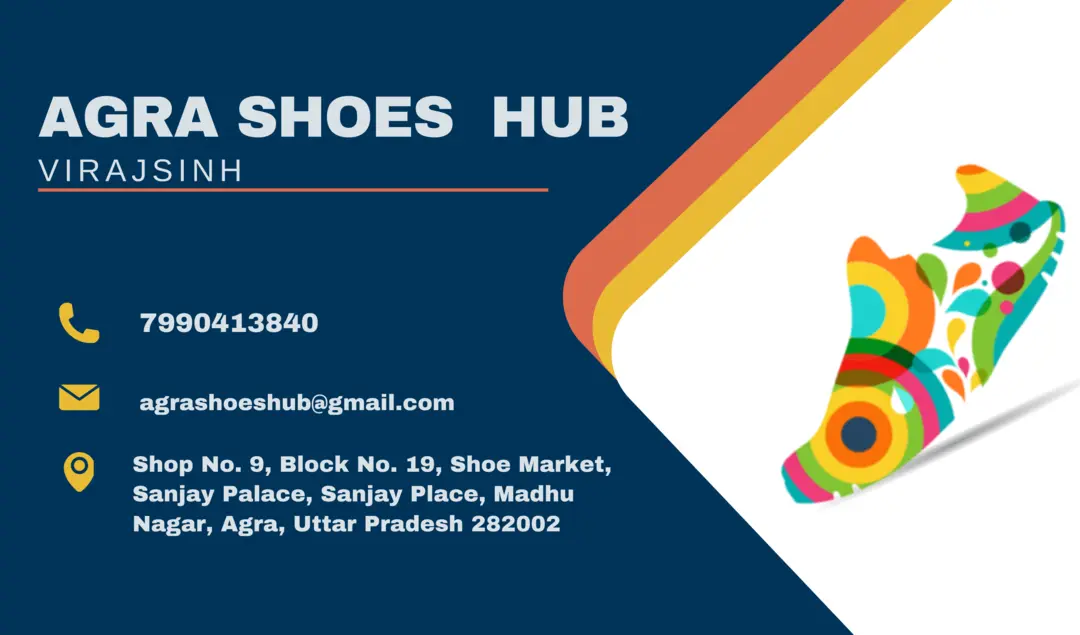 Visiting card store images of Agra Shoes Hub