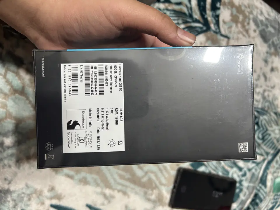 Oneplus nord ce 3 5g seal pack uploaded by Krishna Fab Retails on 1/16/2024