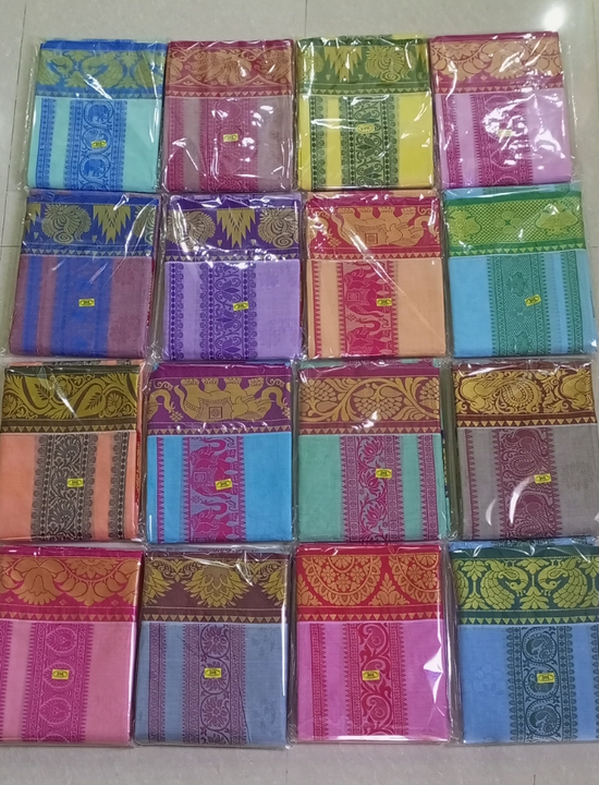 Embossed colour cotton dhoties  uploaded by BHASKAR TEXTILE on 1/16/2024