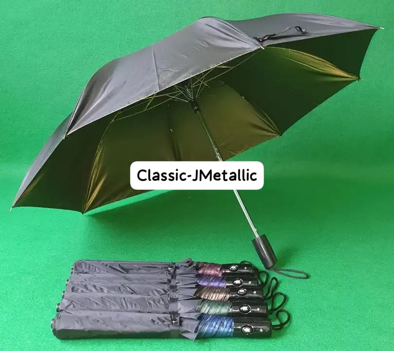2fold Jumbo Black Metallic Classic Umbrella uploaded by business on 1/16/2024