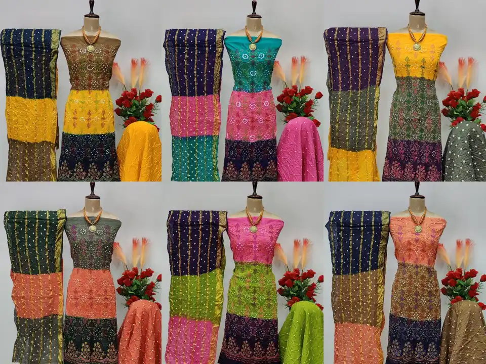 Bandhani Suits multicolor uploaded by Ambika on 1/16/2024