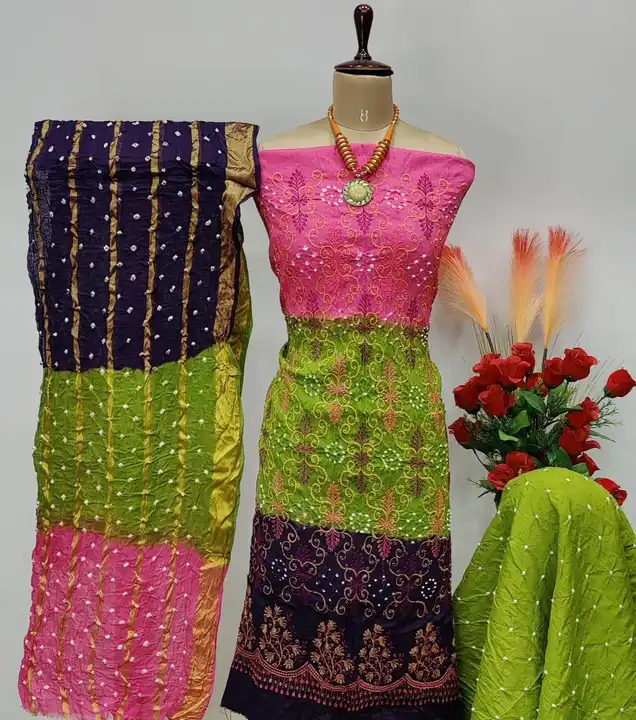 Bandhani Suits multicolor uploaded by business on 1/16/2024