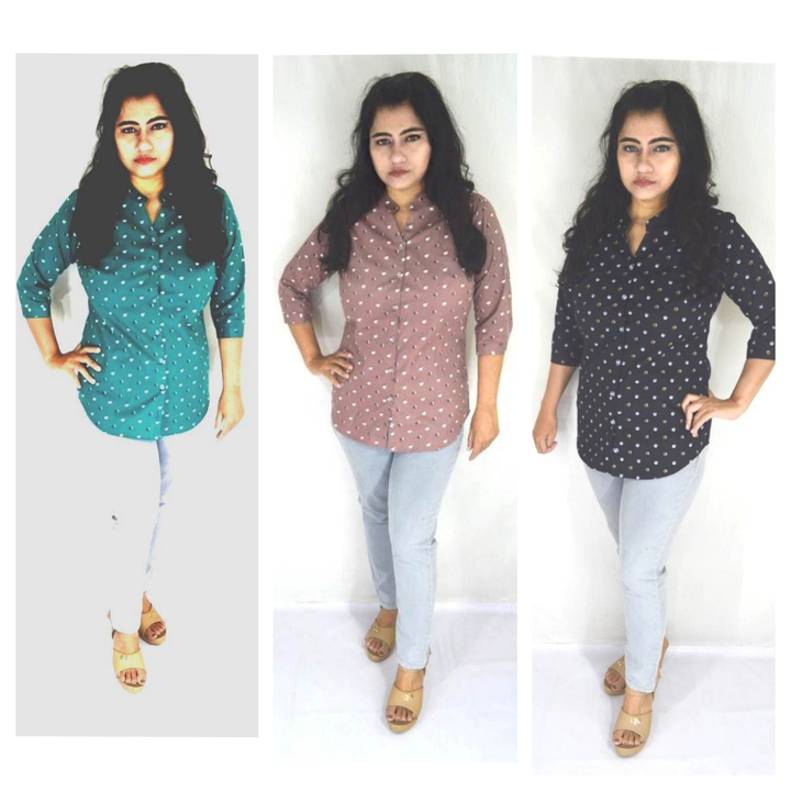 A set of 3 Women Cotton Casual Shirts uploaded by Maambe Wears on 1/16/2024