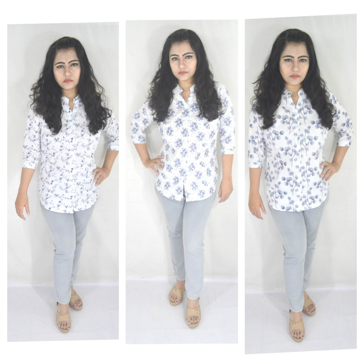 A Set of 3 Women Cotton Casual Shirts( M, L & XL ) uploaded by Maambe Wears on 1/16/2024