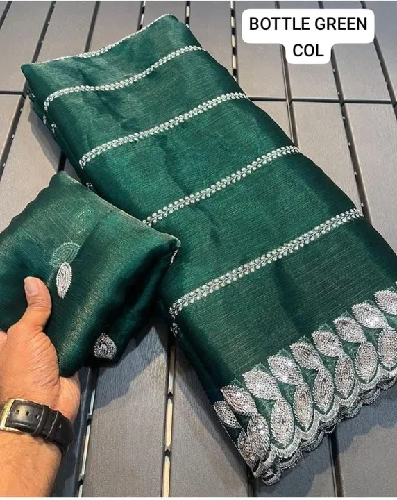Pure jimy saree uploaded by SAURYA LIFE STYLE on 1/16/2024