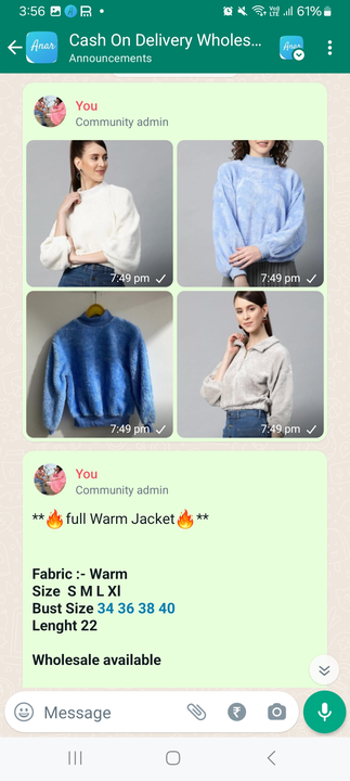 Warm jacket uploaded by Pragya collection on 1/16/2024