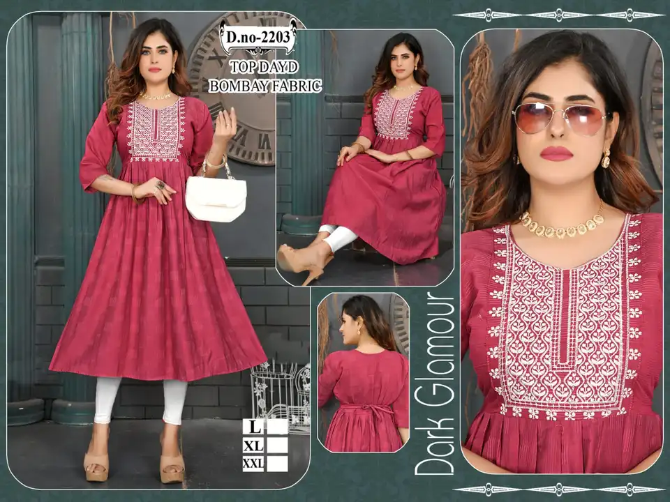 Long Embroidery Kurti uploaded by RJ Creation on 1/17/2024