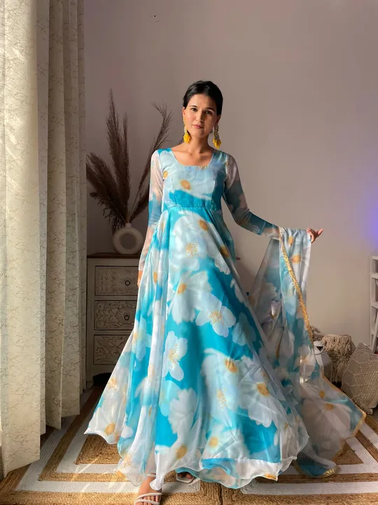 Anarkali Gown Dupatta set uploaded by SWAGHOSH on 1/17/2024